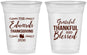 Custom Thanksgiving 16 oz Soft Sided Clear Cups - Grateful Blessed | 260030