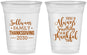 Custom Thanksgiving 16 oz Soft Sided Clear Cups - Thankful | 260048