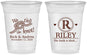 Custom Wedding 16 oz Soft Sided Clear Cups - We Tied The Knot | 263