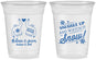 Custom Wedding 16 oz Soft Sided Clear Cups - Christmas Snow | 268