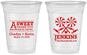Custom Wedding 16 oz Soft Sided Clear Cups - Sweet Thank You | 269