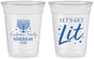 Custom Hanukkah 16 oz Soft Sided Clear Cups - Lets Get Lit | 270020