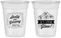 Custom Wedding 16 oz Soft Sided Clear Cups - Let Love Glow | 273