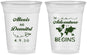 Custom Wedding 16 oz Soft Sided Clear Cups - The Adventure Begins | 276
