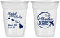 Custom Wedding 16 oz Soft Sided Clear Cups - The Adventure Begins | 278