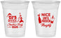 Custom Christmas 16 oz Soft Sided Clear Cups - Naughty Or Nice | 280000