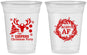 Custom Christmas 16 oz Soft Sided Clear Cups - Merry Af | 280014