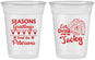 Custom Christmas 16 oz Soft Sided Clear Cups - Eat Drink Be Jacky | 280016