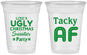 Custom Christmas 16 oz Soft Sided Clear Cups - Tacky Af | 280021