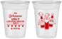 Custom Christmas 16 oz Soft Sided Clear Cups - Ugly Sweater | 280022