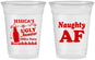 Custom Christmas 16 oz Soft Sided Clear Cups - Eat Drink Be Ugly | 280024