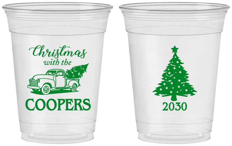Custom Christmas 16 oz Soft Sided Clear Cups - Naughty Af | 280025