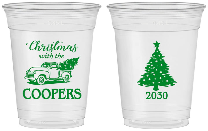 Custom Christmas 16 oz Soft Sided Clear Cups - Naughty Af | 280025
