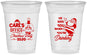 Custom Christmas 16 oz Soft Sided Clear Cups - Santa Claus | 280028