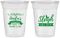 Custom Christmas 16 oz Soft Sided Clear Cups - Sleigh All Day | 280031