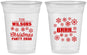 Custom Christmas 16 oz Soft Sided Clear Cups - Snowflakes | 280042