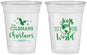 Custom Christmas 16 oz Soft Sided Clear Cups - Joy To The World | 280045