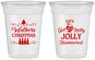 Custom Christmas 16 oz Soft Sided Clear Cups - Let Is Snow | 280050