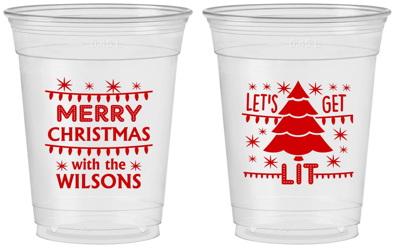 Custom Christmas 16 oz Soft Sided Clear Cups - Nutcracker | 280052