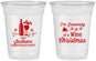 Custom Christmas 16 oz Soft Sided Clear Cups - Bah Hum Bug | 280056
