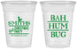 Custom Christmas 16 oz Soft Sided Clear Cups - Bah Hum Bug | 280057