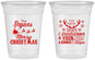 Custom Christmas 16 oz Soft Sided Clear Cups - Reindeer | 280062