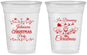 Custom Christmas 16 oz Soft Sided Clear Cups - Wine | 280068