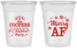 Custom Christmas 16 oz Soft Sided Clear Cups - Merry Af | 280078