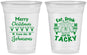 Custom Christmas 16 oz Soft Sided Clear Cups - Eat Drink Tacky | 280081