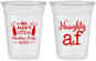 Custom Christmas 16 oz Soft Sided Clear Cups - Naughty Af | 280084
