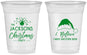 Custom Christmas 16 oz Soft Sided Clear Cups - Santa Claus | 280085