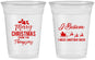 Custom Christmas 16 oz Soft Sided Clear Cups - Santa Claus | 280086
