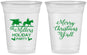 Custom Christmas 16 oz Soft Sided Clear Cups - Country | 280087