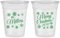 Custom Christmas 16 oz Soft Sided Clear Cups - Snowflakes | 280089