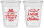 Custom Christmas 16 oz Soft Sided Clear Cups - Mistletoe | 280092