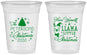 Custom Christmas 16 oz Soft Sided Clear Cups - Llama | 280095