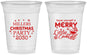 Custom Christmas 16 oz Soft Sided Clear Cups - Cocktail | 280098