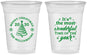 Custom Christmas 16 oz Soft Sided Clear Cups - Wonderful Time For A Beer | 280099