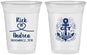 Custom Wedding 16 oz Soft Sided Clear Cups - Lets Get Nauti | 292