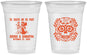 Custom Wedding 16 oz Soft Sided Clear Cups - Til Death Do Us Part | 297
