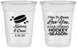 Custom Wedding 16 oz Soft Sided Clear Cups - Hockey | 300