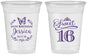 Custom 16th Birthday 16 oz Soft Sided Clear Cups - Butterfly | 300005