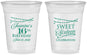 Custom 16th Birthday 16 oz Soft Sided Clear Cups - String Lights | 300009