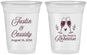 Custom Rehearsal Dinner 16 oz Soft Sided Clear Cups - Eat Drink Rehearse | 30001