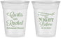 Custom Rehearsal Dinner 16 oz Soft Sided Clear Cups - The Night Before | 30006