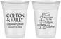 Custom Rehearsal Dinner 16 oz Soft Sided Clear Cups - The Night Before | 30007