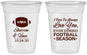 Custom Wedding 16 oz Soft Sided Clear Cups - Football | 302