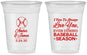 Custom Wedding 16 oz Soft Sided Clear Cups - Baseball | 303