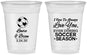 Custom Wedding 16 oz Soft Sided Clear Cups - Soccer | 307