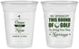 Custom Wedding 16 oz Soft Sided Clear Cups - We Interrupt Golf | 309